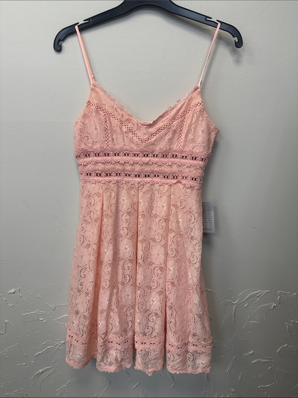 NSR Pink Lace Mini Dress